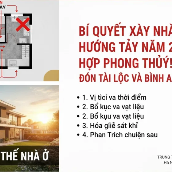 Bí Quyết Xây Nhà Hướng Tây Năm 2026 Hợp Phong Thủy – Đón Tài Lộc