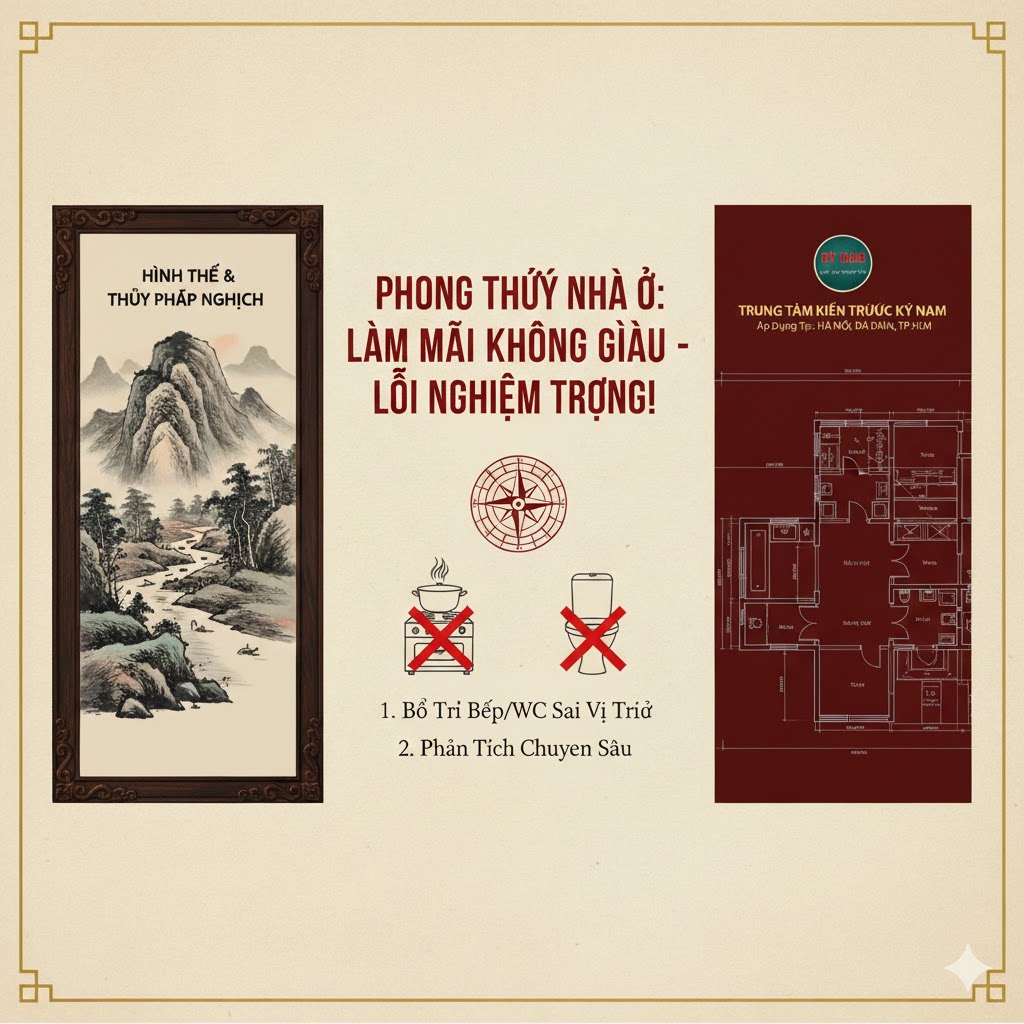 Long đong vất vả do phong thủy